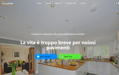 Landing page for an Albanian Artigiano in Italy. Your best flooring expert 💪